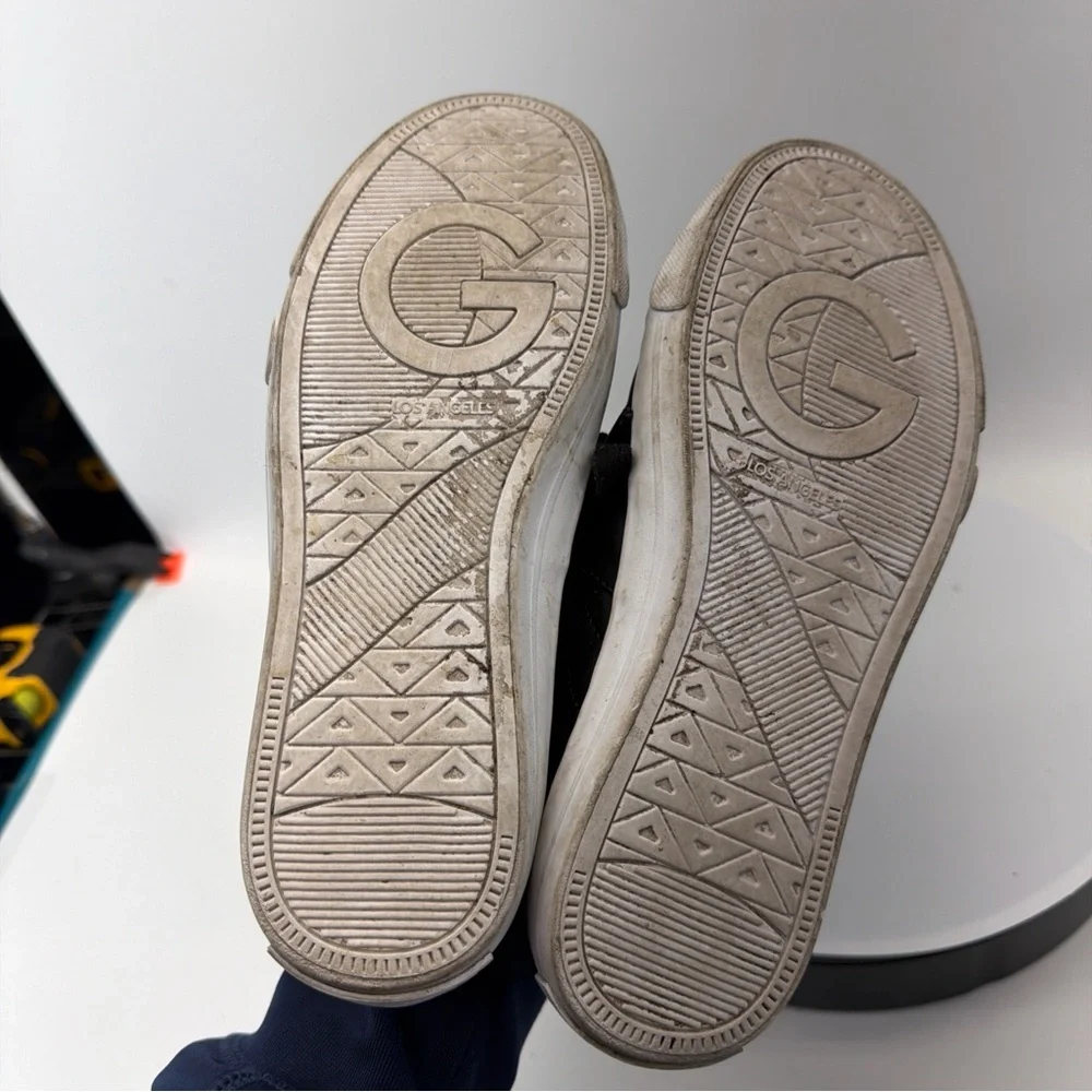 G by‎ Guess Black Quilted Sneakers with Gold Details